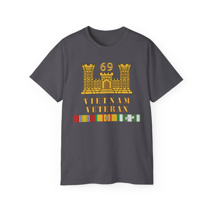 Unisex Ultra Cotton Tee - Army - 69th Engineer Battalion - ENG Branch - Vietnam Vet w VN SVC X 300