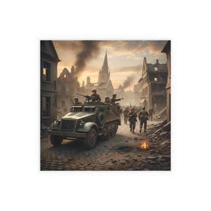 Indoor and Outdoor Silk Posters - M3A1 Half-track