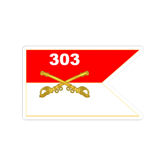 Kiss-Cut Stickers - Army - 303rd Armored Cavalry Regiment - Guidon