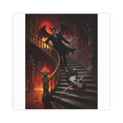 Indoor and Outdoor Silk Posters - devil and maid