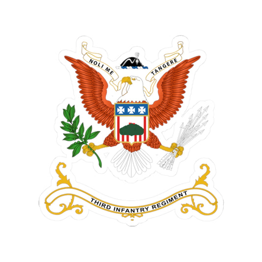 Kiss-Cut Stickers - Army - Regimental Colors -3rd Infantry wo Flag X 300