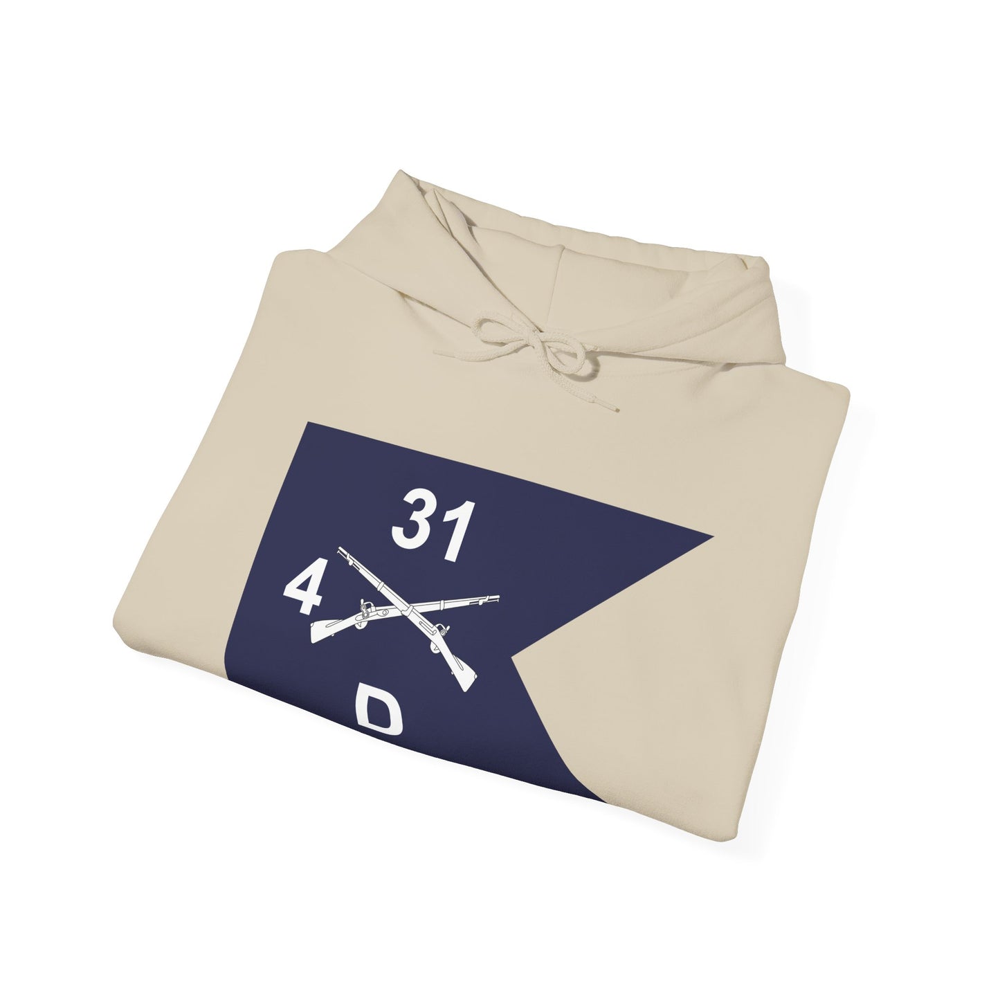 Unisex Heavy Blend™ Hooded Sweatshirt - Army - Delta Company, 4th Battalion, 31st Infantry Regiment - Guidon X 300
