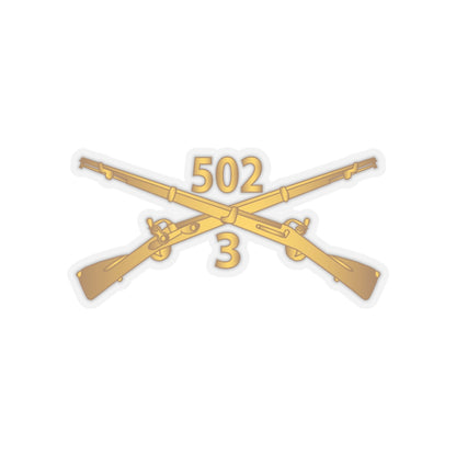 Kiss-Cut Stickers - Army - 3rd Bn 502nd Infantry Regt - Infantry Br wo Txt