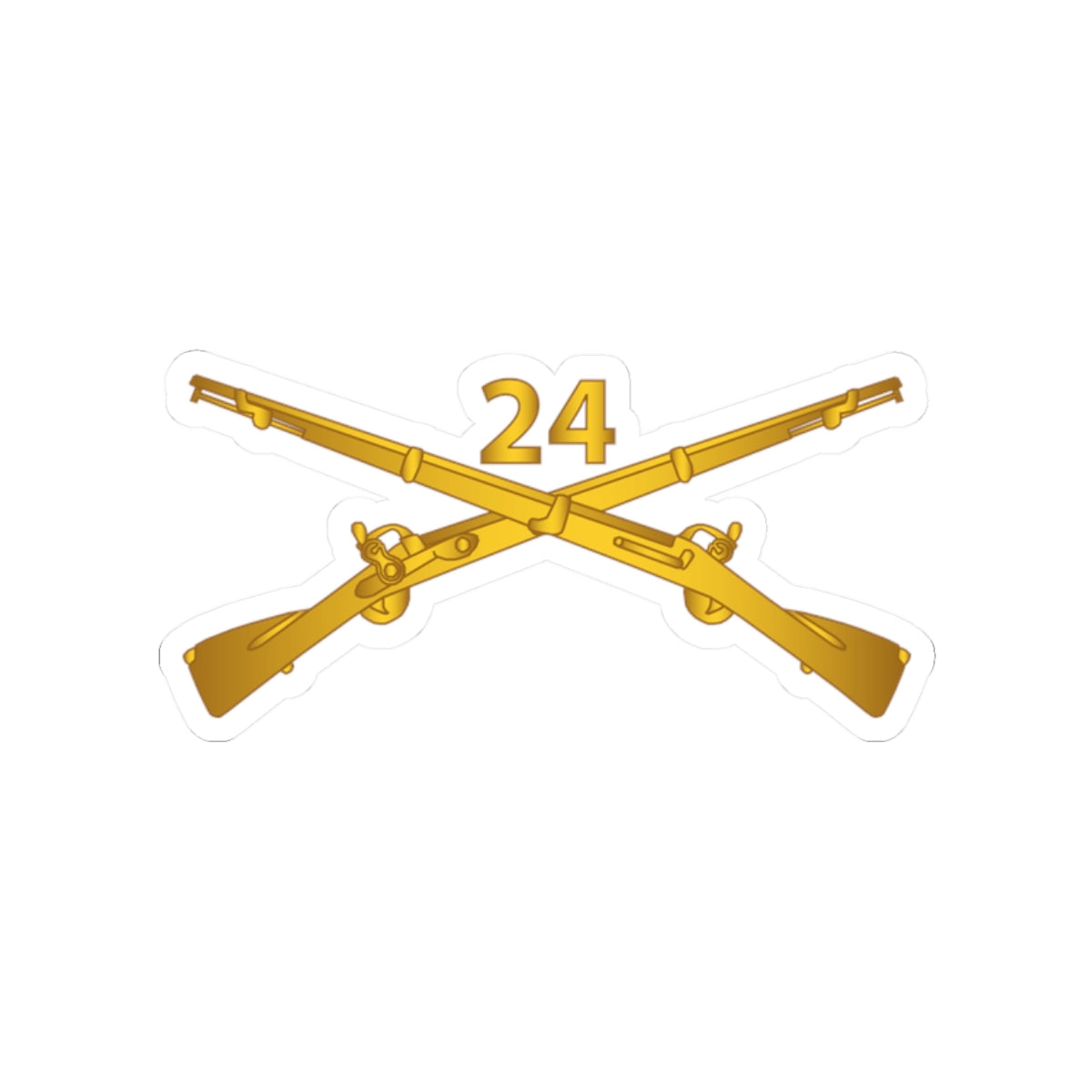 Kiss-Cut Stickers - Army - 24th Infantry Regiment Branch wo Txt
