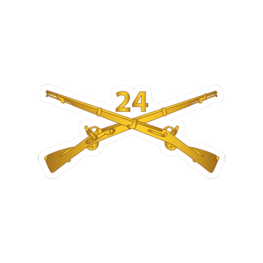 Kiss-Cut Stickers - Army - 24th Infantry Regiment Branch wo Txt