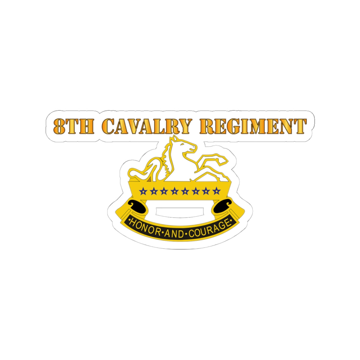 Kiss-Cut Stickers - Army - 8th Cavalry Regiment