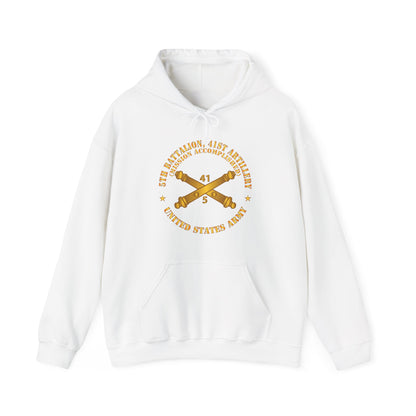 Unisex Heavy Blend™ Hooded Sweatshirt - 5th Bn 41st Artillery - Mission Accomplished - US Army  w Branch X 300