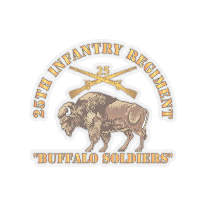 Kiss-Cut Stickers - Army - 25th Infantry Regiment - Buffalo Soldiers w 25th Inf Branch Insignia