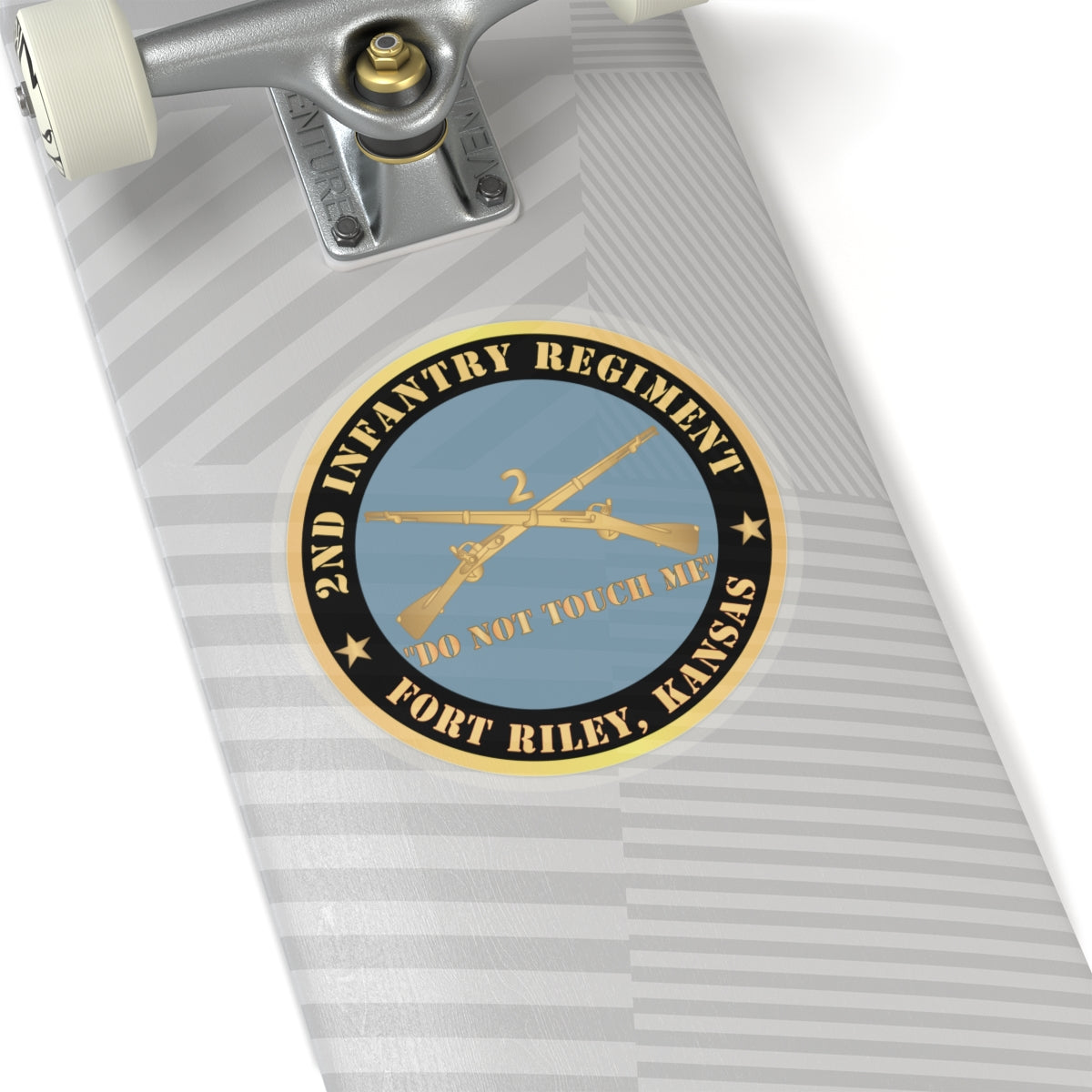Kiss-Cut Stickers - Army - 2nd  Infantry Regiment Branch - Do Not Touch Me - Fort Riley, Kansas