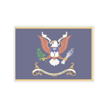 Kiss-Cut Stickers - Army - Regimental Colors - 85th Infantry Regiment  - FIX BAYONETS Flag w Fringe X 300