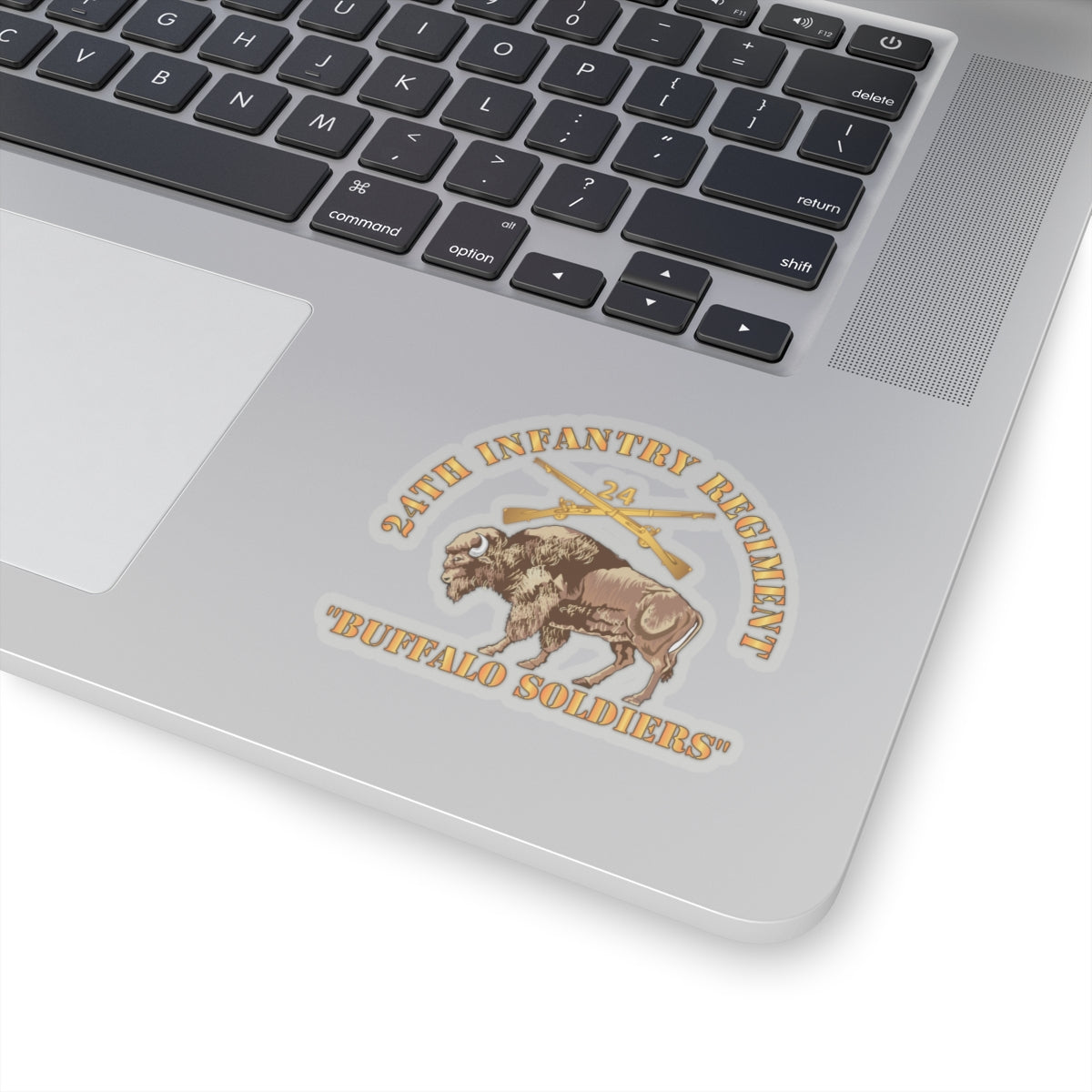 Kiss-Cut Stickers - Army - 24th Infantry Regiment - Buffalo Soldiers w 24th Inf Branch Insignia