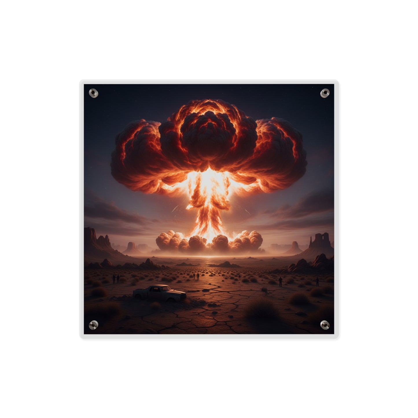 Acrylic Wall Art Panel - Atomic Blast in the desert