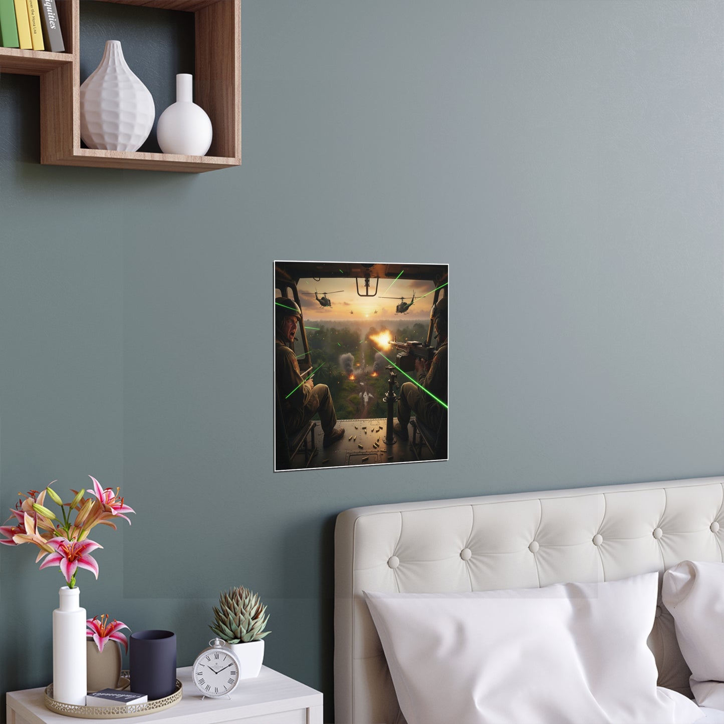 Indoor and Outdoor Silk Posters - VIetnam Hot LZ from Side Door