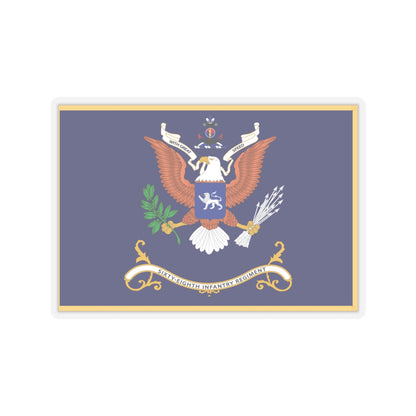 Kiss-Cut Stickers - Army - Regimental Colors - 68th Infantry Regiment  - WITH GREAT SPEED Flag w Fringe X 300