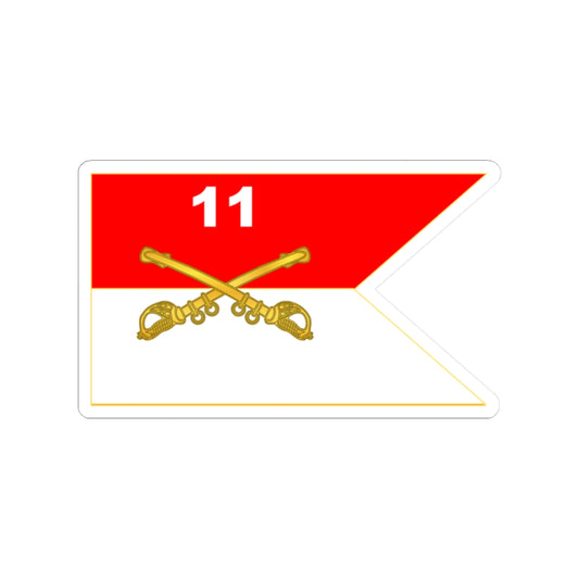 Kiss-Cut Stickers - Army - 11th Armored Cavalry Regiment - Guidon