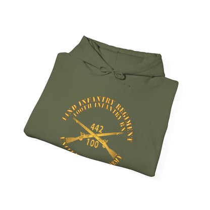 Unisex Heavy Blend™ Hooded Sweatshirt - Army - 442nd Infantry Regiment - 100th Infantry Battalion - US Army w Br X 300
