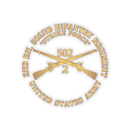Kiss-Cut Stickers - Army - 2nd Bn 502nd Infantry Regt - Strike Force - Infantry Br