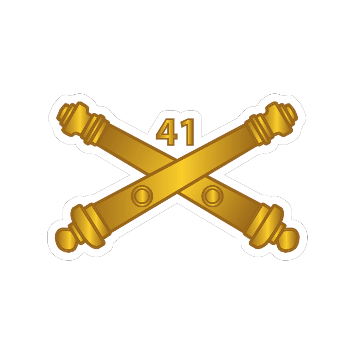 Kiss-Cut Stickers -  Army - 41st Artillery Regiment  w Branch X 300