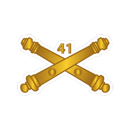 Kiss-Cut Stickers -  Army - 41st Artillery Regiment  w Branch X 300