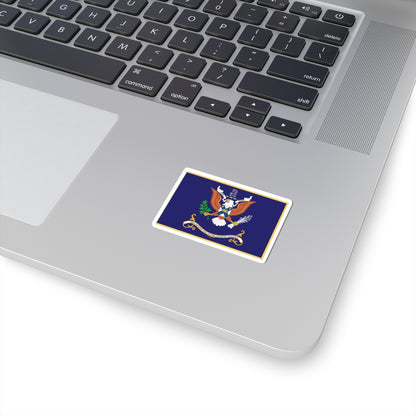 Kiss-Cut Stickers - Army - Regimental Colors - 102nd Infantry Regiment  - STAND FORTH Flag w Fringe X 300