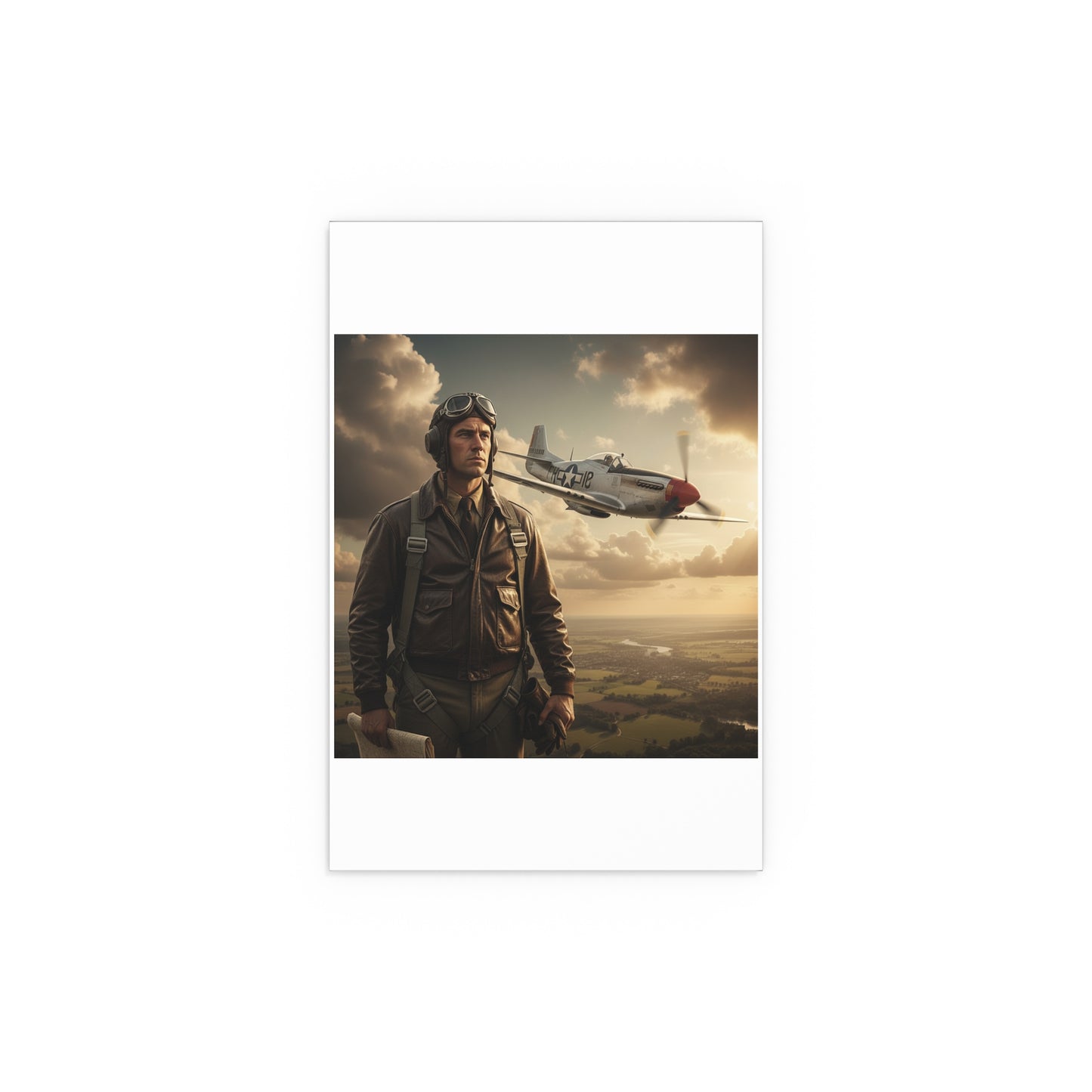 Indoor and Outdoor Silk Posters - Army Air Corps Pilot