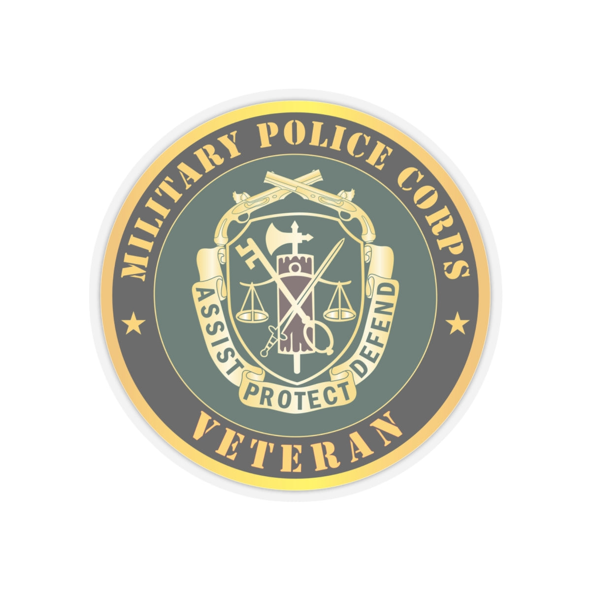 Kiss-Cut Stickers - Army - Military Police Corps Regimental Crest - Veteran