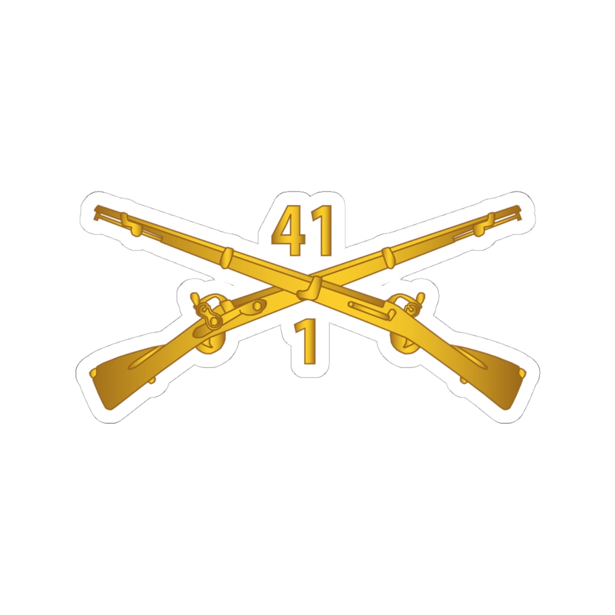 Kiss-Cut Stickers - Army - 1st Bn 41st  Infantry wo Txt X 300 - Hat