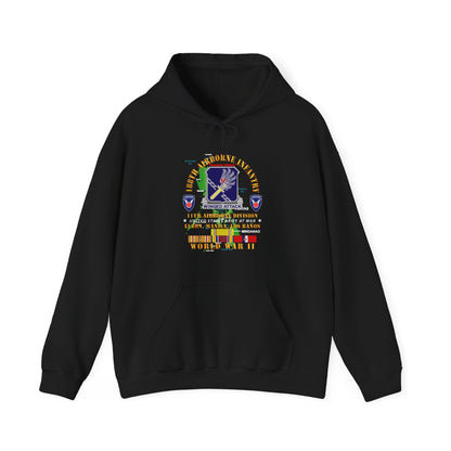 Unisex Heavy Blend™ Hooded Sweatshirt - Army - 188th Airborne Infantry - The Philippines - WWII w PAC SVC X 300