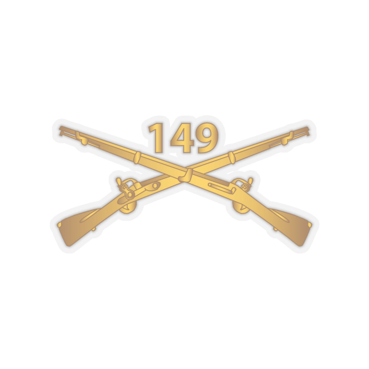 Kiss-Cut Stickers - Army -  149th Infantry Regiment - Branch wo Txt X 300