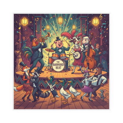 Indoor and Outdoor Silk Posters - Farm Band Dance