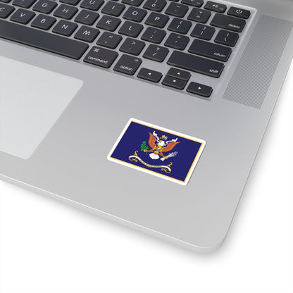Kiss-Cut Stickers - Army - Regimental Colors - 2nd Infantry Regiment  - DO NOT TOUCH ME-1 - Flag w Fringe X 300