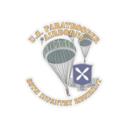 Kiss-Cut Stickers - Army - US Paratrooper - 88th Infantry Regiment X 300