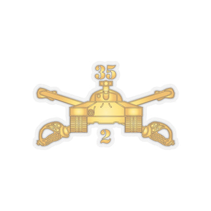 Kiss-Cut Stickers - Army - 2nd Bn, 35th Armor - Armor Branch wo Txt X 300