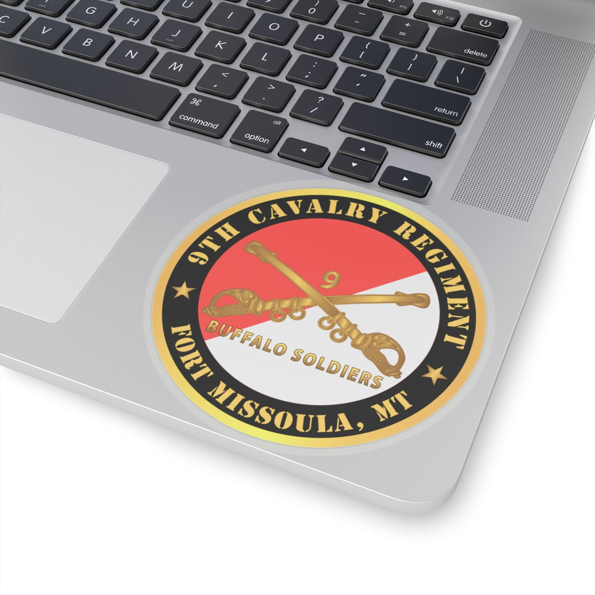 Kiss-Cut Stickers - Army - 9th Cavalry Regiment - Fort Missoula,  MT - Buffalo Soldiers w Cav Branch