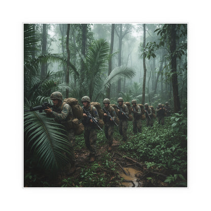 Indoor and Outdoor Silk Posters - Jungle Patrol - Vietnam
