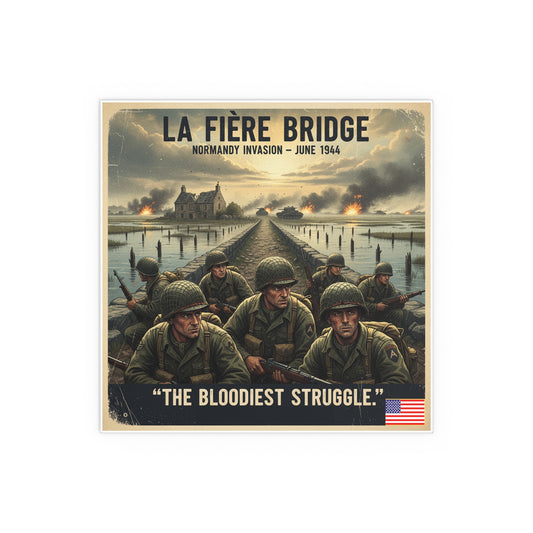 Indoor and Outdoor Silk Posters - 82nd Airborne at the La Fière Bridge