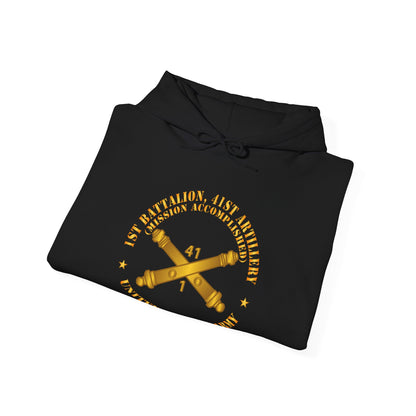 Unisex Heavy Blend™ Hooded Sweatshirt - Army - 1st Bn 41st Artillery - Mission Accomplished - US Army  w Branch X 300