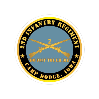 Kiss-Cut Stickers - Army - 2nd  Infantry Regiment Branch - Do Not Touch Me -  Camp Dodge, Iowa