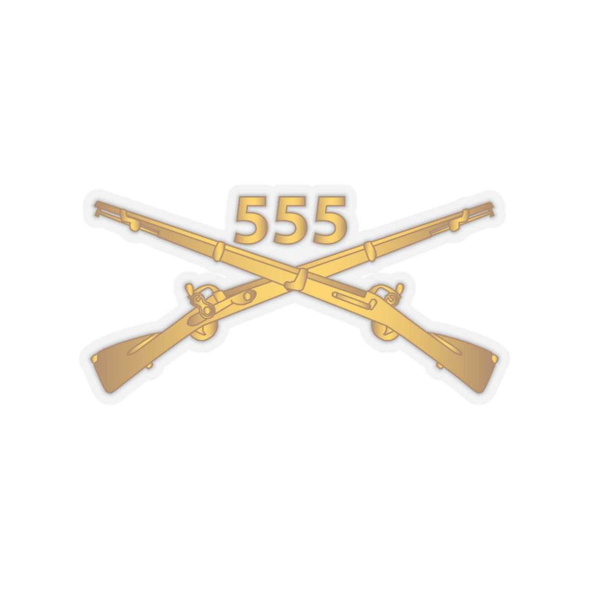 Kiss-Cut Stickers - Army -  555th Infantry Regiment Branch wo Txt