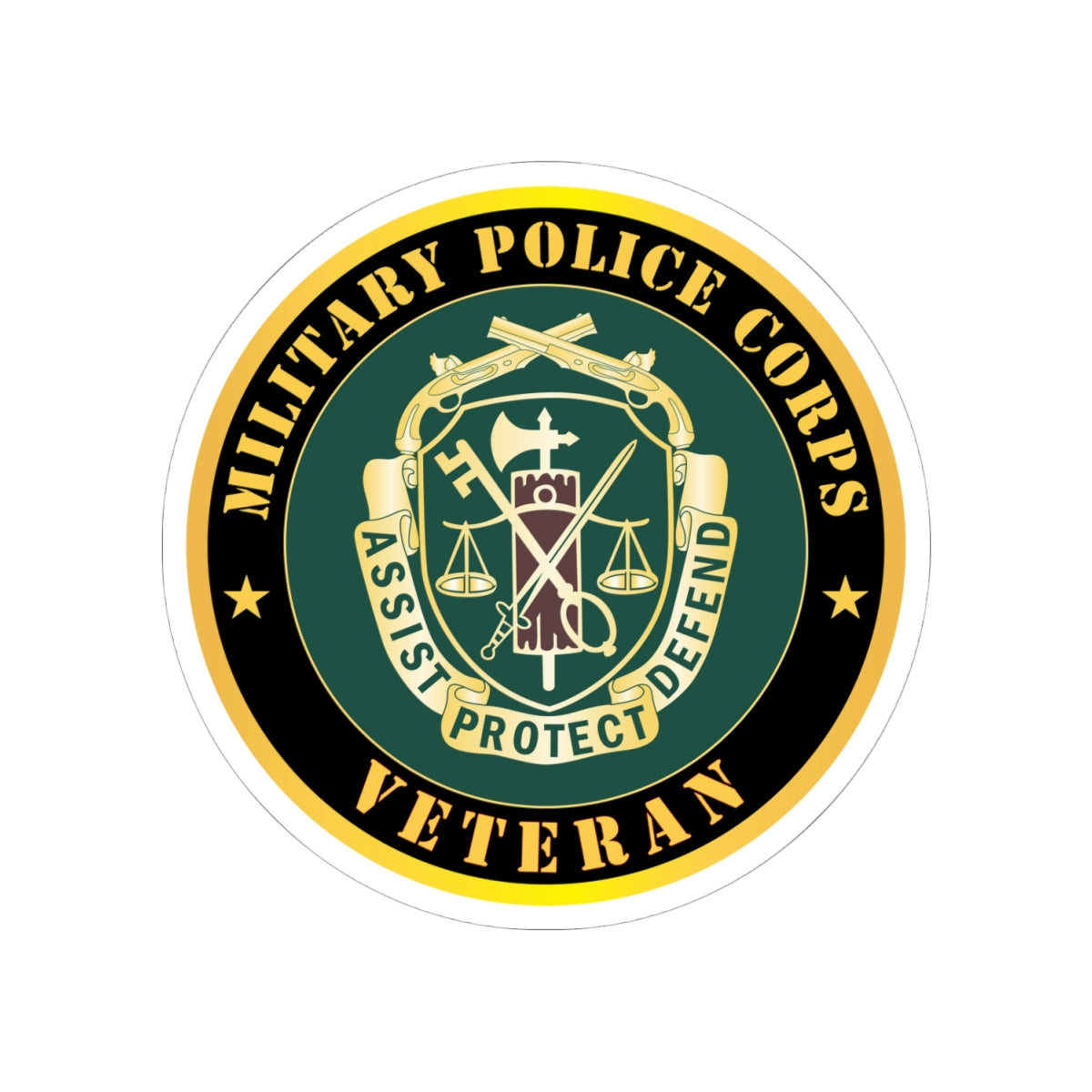Kiss-Cut Stickers - Army - Military Police Corps Regimental Crest - Veteran