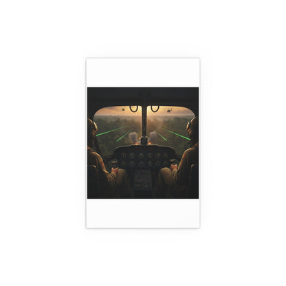 Indoor and Outdoor Silk Posters - Pilots View Hot LZ - Vietnam