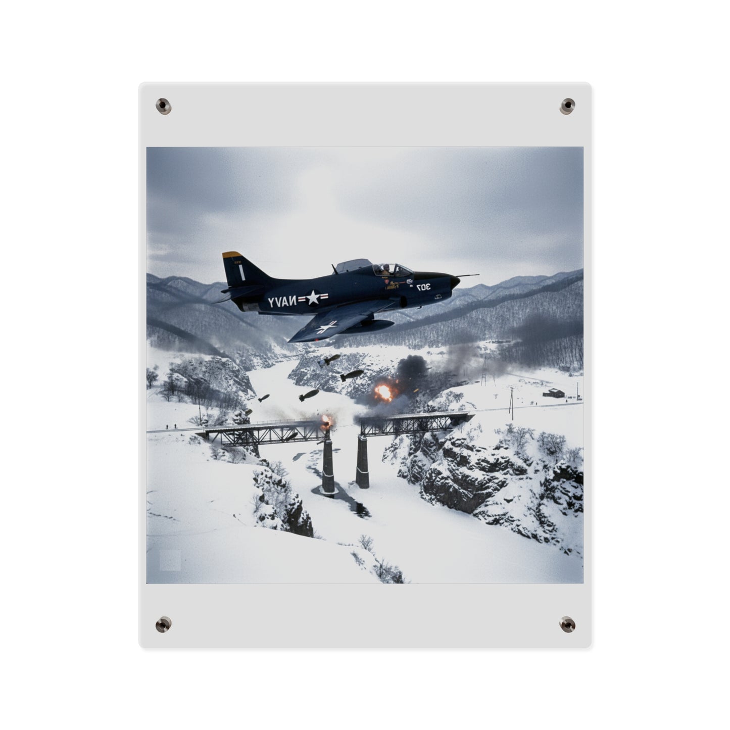 Acrylic Wall Art Panel - Attack at Majon-ni and Samdong-ni during Korean War