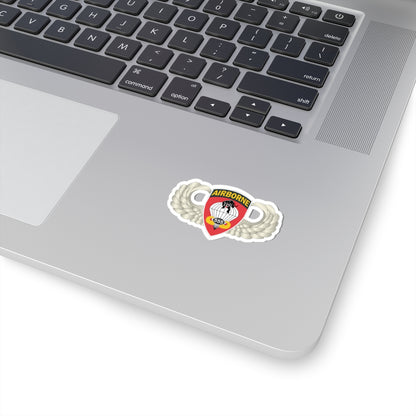 Airborne badge with wings on a Laptop