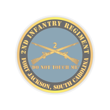 Kiss-Cut Stickers - Army - 2nd  Infantry Regiment Branch - Do Not Touch Me - Fort Jackson, SC