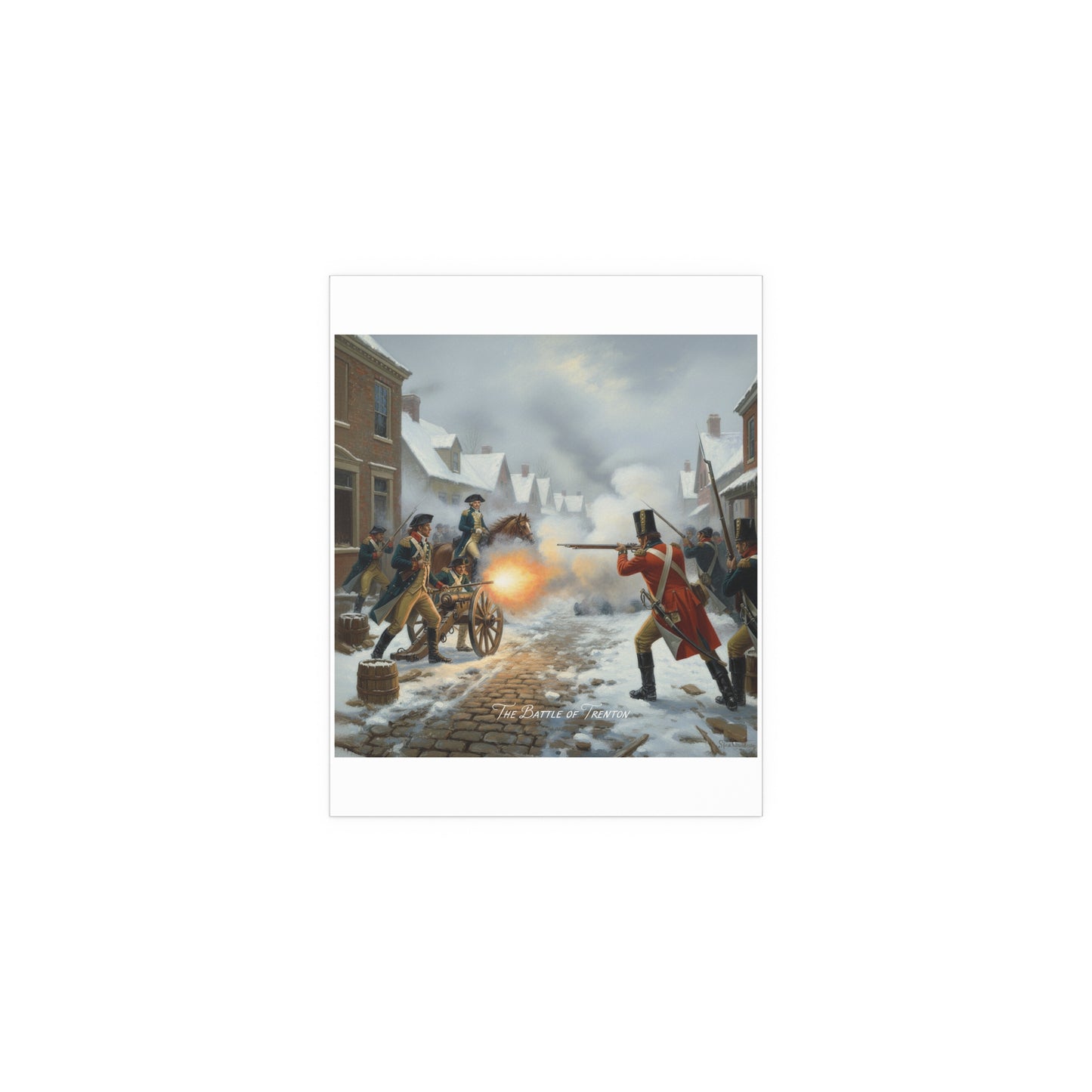 Indoor and Outdoor Silk Posters - Battle of Trenton