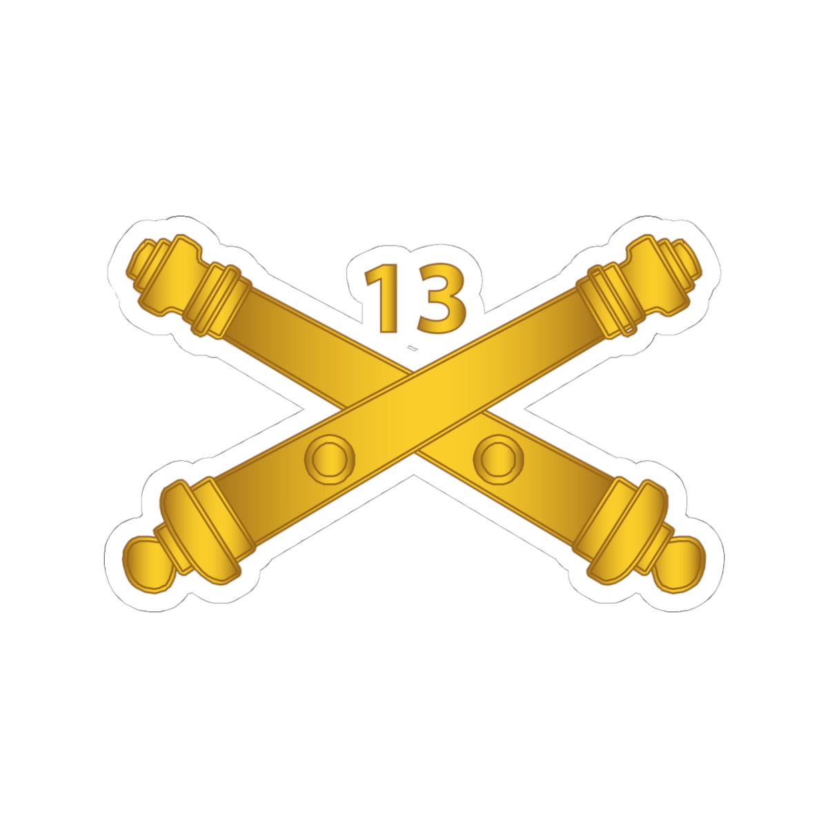 Kiss-Cut Stickers - Army - 13th Field Artillery Regiment - Arty Br wo Txt