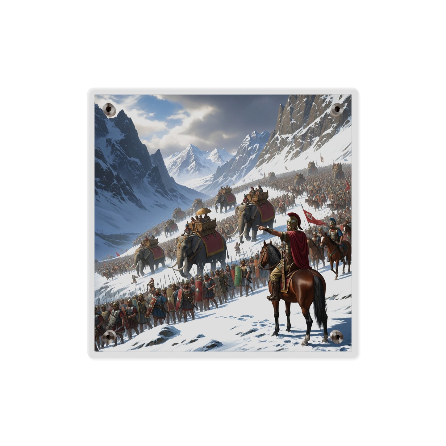 Acrylic Wall Art Panel - Hannibal Crossing the Alps to Atttack Rome