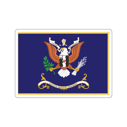 Kiss-Cut Stickers - Army - Regimental Colors - 60th Infantry Regiment  - TO THE UTMOST EXTENT OF OUR POWER Flag w Fringe X 300