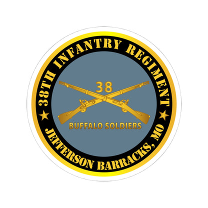 Kiss-Cut Stickers - Army - 38th Infantry Regiment - Buffalo Soldiers - Jefferson Barracks, MO w Inf Branch