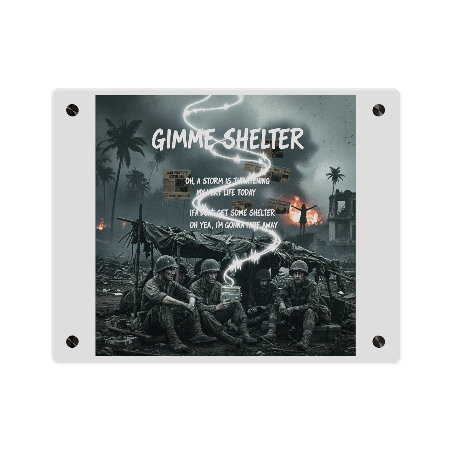 Acrylic Wall Art Panel - Giveme Shelter X 2024